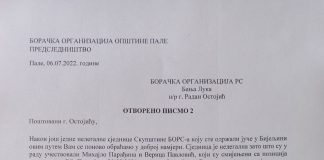 Борачка организација Пале: „БОРС“ ради против закона и руга се борцима – ГЛАС РЕГИЈЕ.057